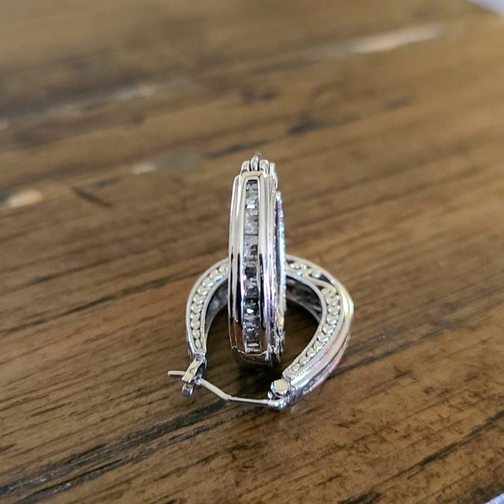 Sterling and Cz earrings